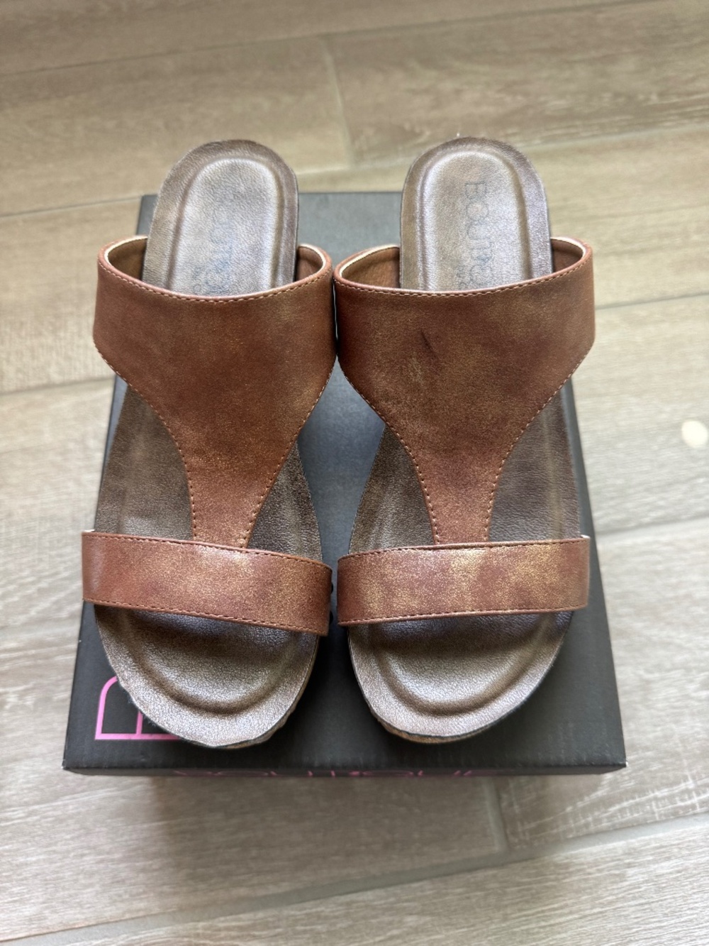 Boutique Brand Wedge Slide Sandal
